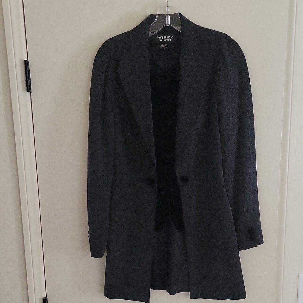 PATRICK COLLECTION Women's Classic Black 100% Silk Blazer